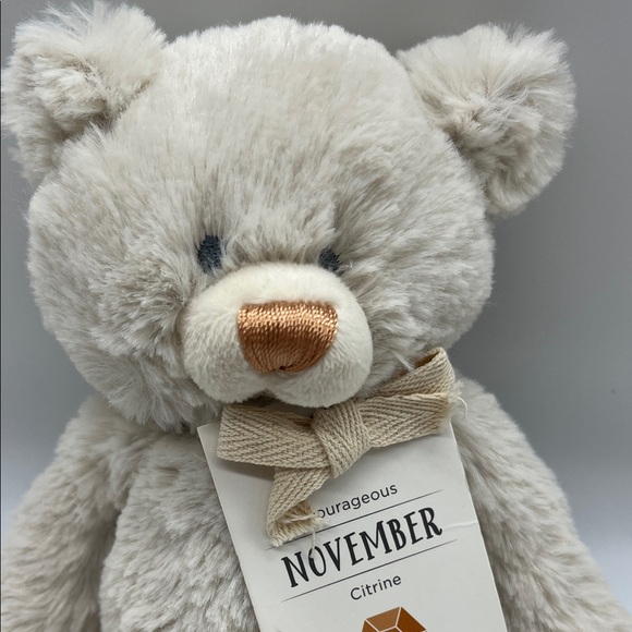 Demdaco Cream and Tan November Bear Plush - Picture 4 of 7